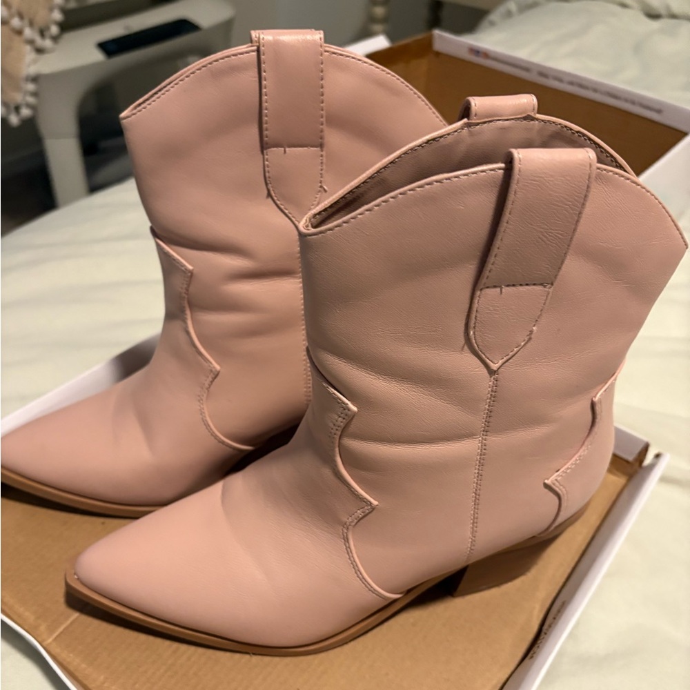 Pink Cowboy Booties